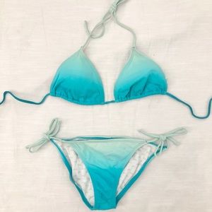 C&C California Swim ombré blue bikini set